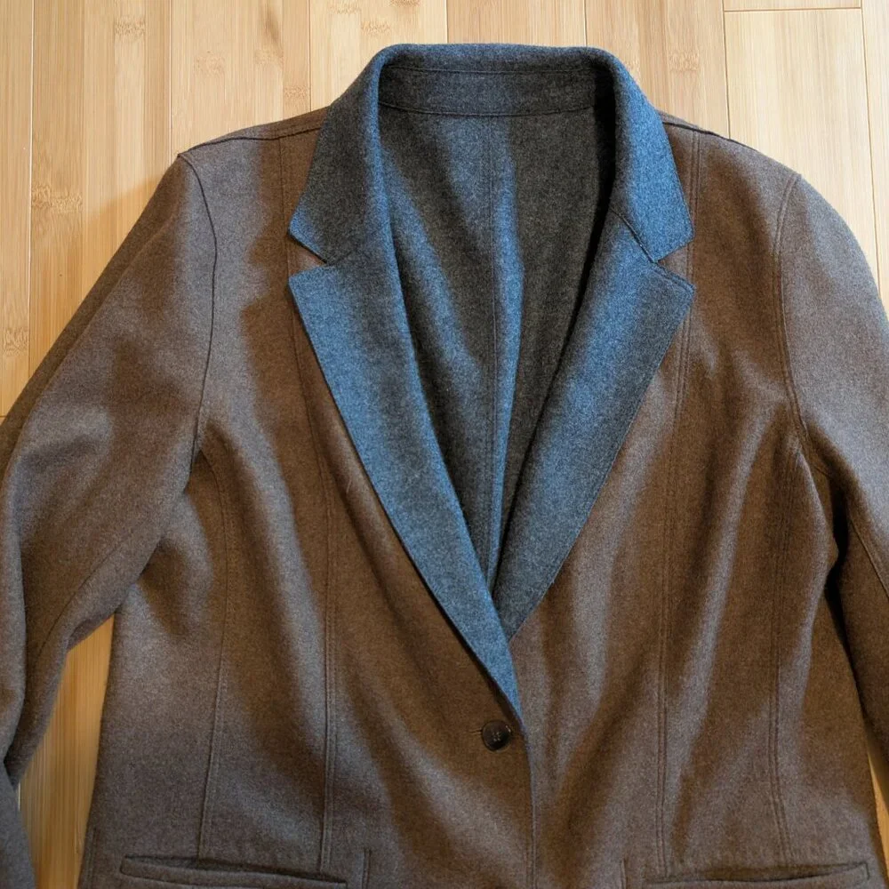 Lafayette 148 Rozella Reversible Blazer Wool Cashmere Loro Piana Fabric 12 - Picture 3 of 7